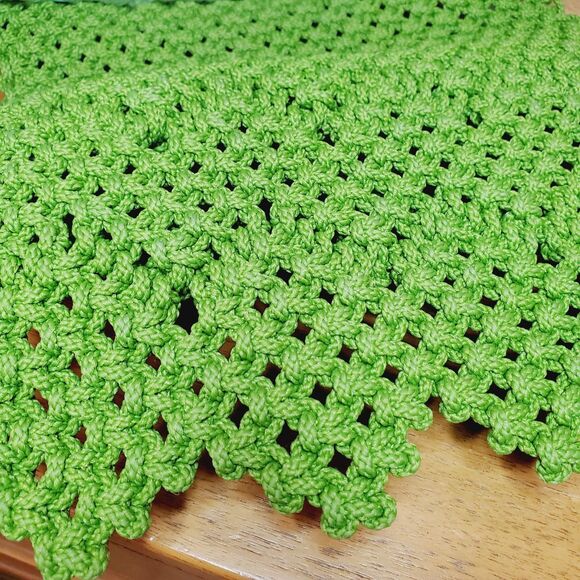 Vintage Green Macrame Bag Retro 1960's 70's Shoulder Purse Disco MCM Bag - Picture 5 of 7